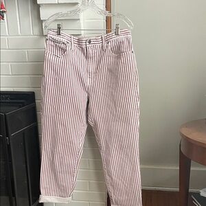 Madewell Red and White Striped Fabric